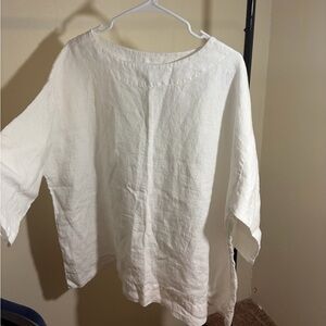 Bryn Walker Cream Linen Top